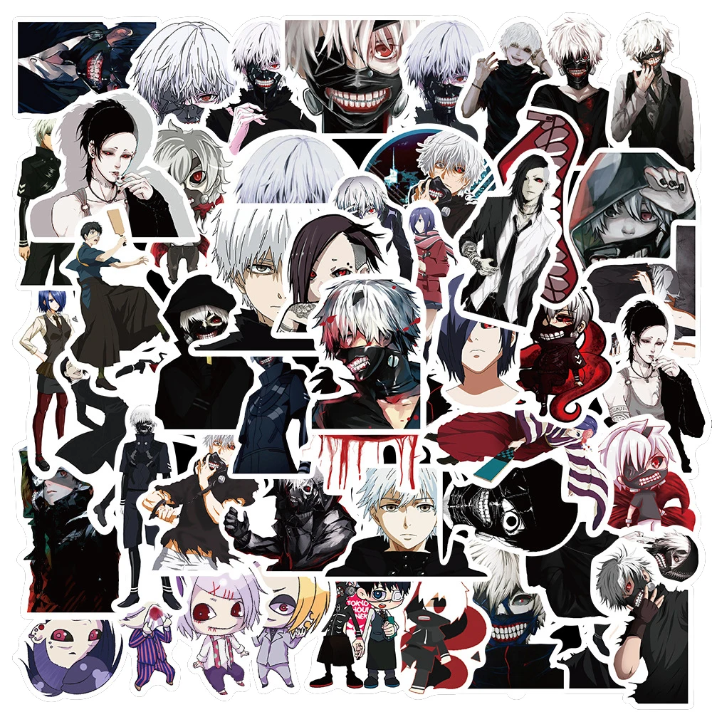 

10/30/50PCS Cartoon Anime Tokyo Ghoul Creative Graffiti Sticker Bike Skateboard Car Helmet Laptop Computer Wholesale