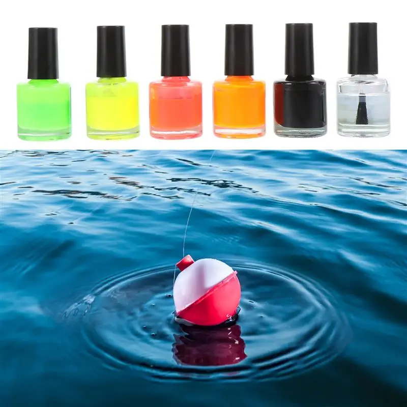 6pcs New Fluorescent Paint For Diy Floats Tail Painting Visible Fishing