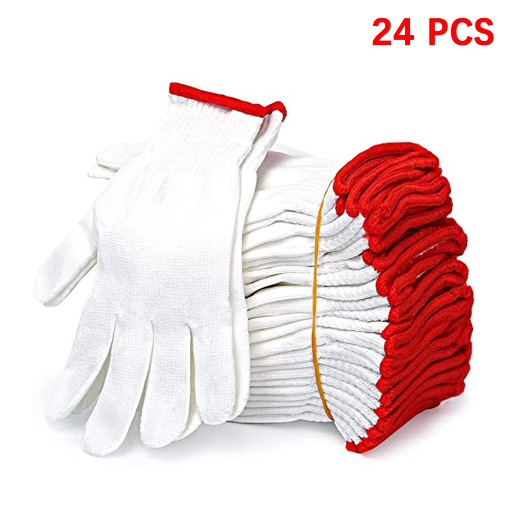 Cotton Work Gloves Knitted Lightweight Work Safety Gloves Elastic