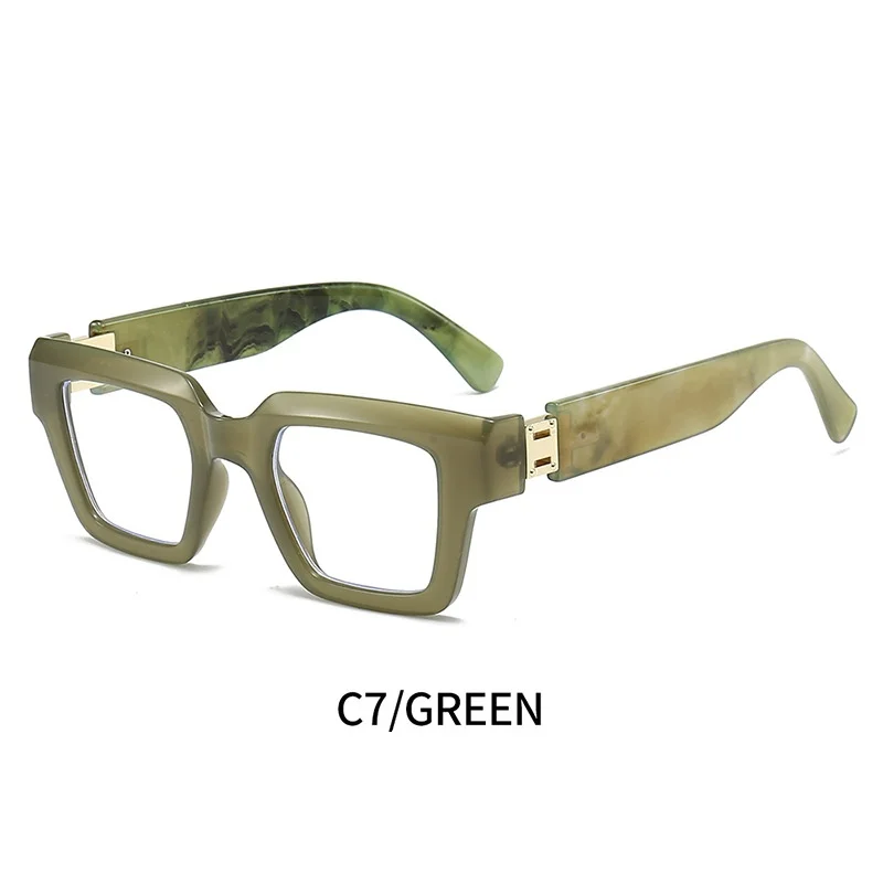Trendy Unisex Square Thick Frame Anti-Blue Light Glasses