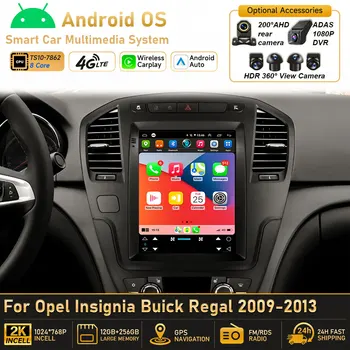 9.7 pollici Android 16 Per Opel Insignia Buick Regal 2009-2013 Navigazione GPS Auto Radio Touch Screen Stereo Testa Dash Cam DVD 5G