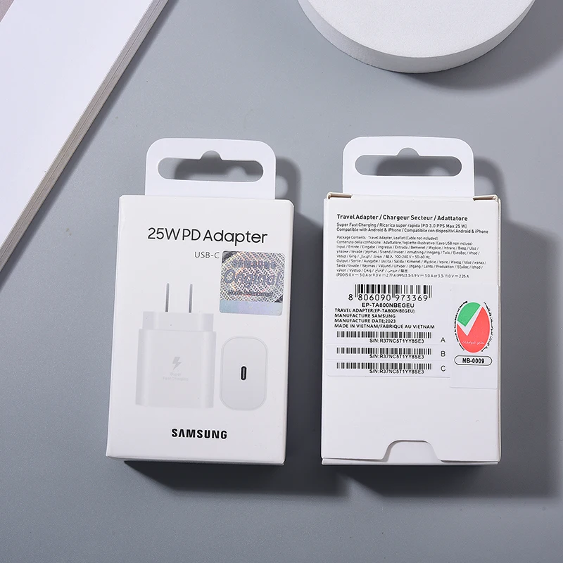Зарядное устройство для Samsung S24 S23 S22, сверхбыстрое зарядное устройство с двумя USB-портами, 25 Вт, для Galaxy Note 20 10 +