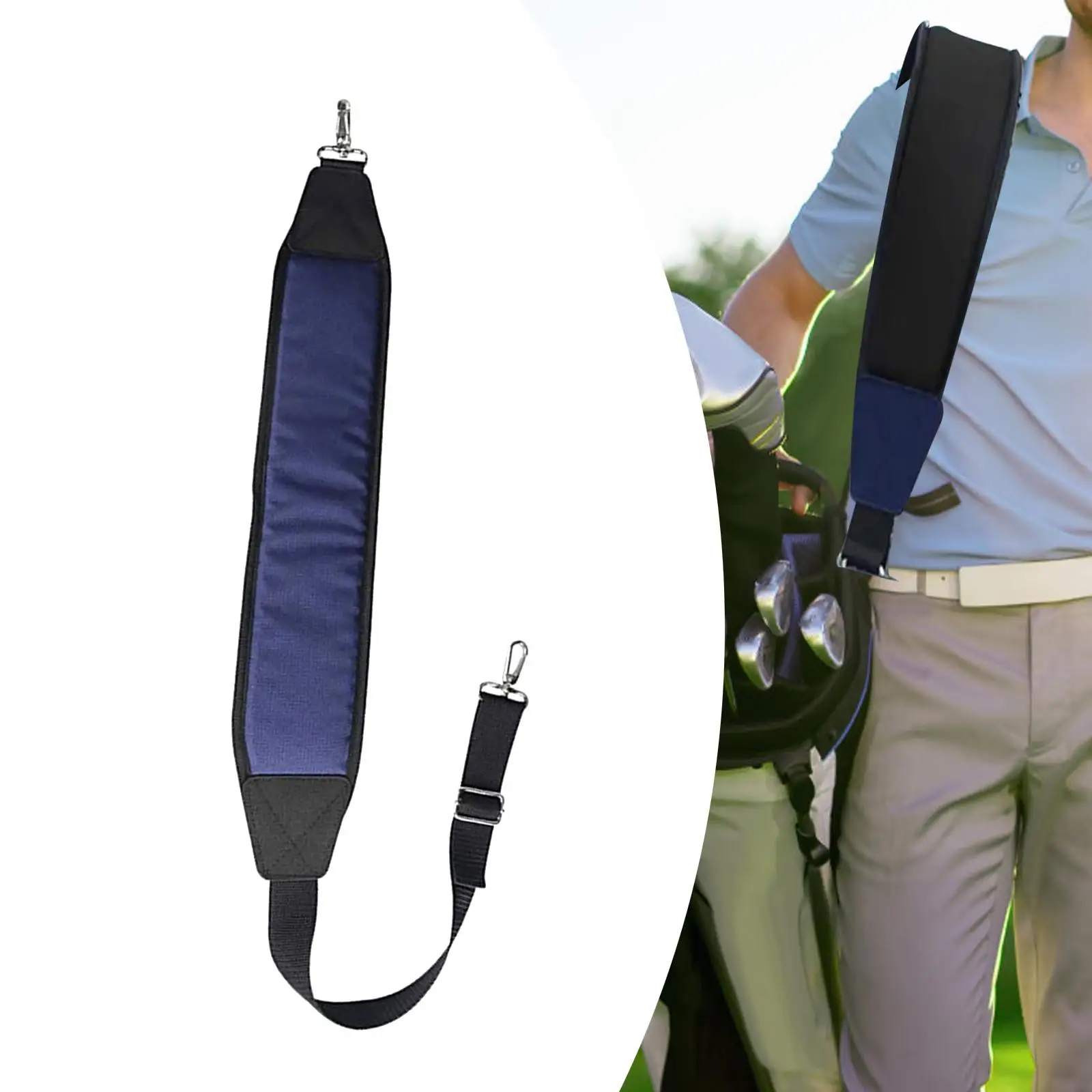 Golf Bag Strap Single Adjustable Bag Strap Replacement Golf Backpack Straps Comfort Golf Bag Shoulder Strap Backpack Carry Strap