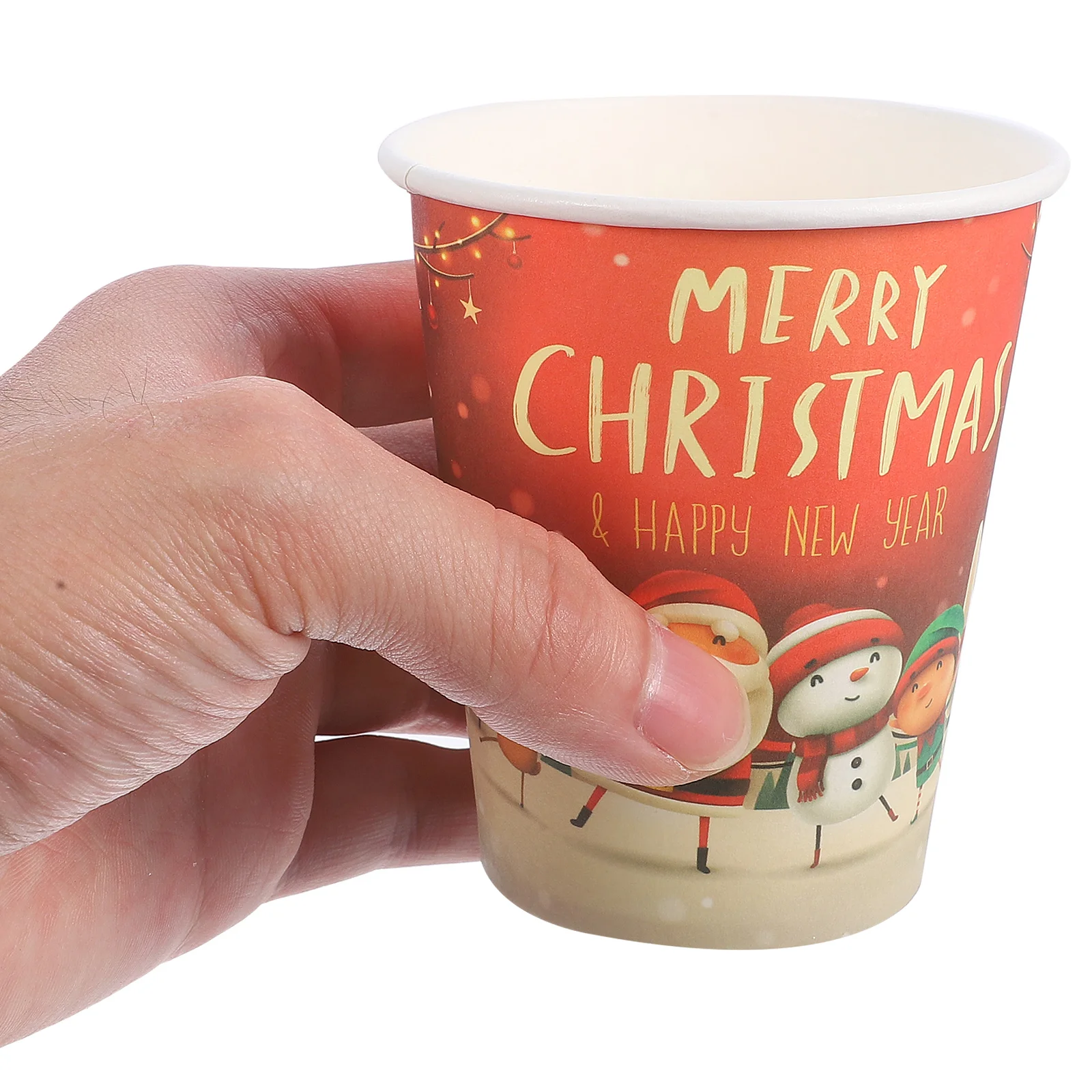 New Year Cartoon Paper Cup Party Supplies Christmas Theme Tableware Disposable Cups One-time Banquet Camping 32 Pcs