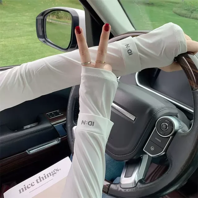 여름철 편안함과 보호를 위한 남녀공용 아이스 실크 자외선 차단 팔 커버