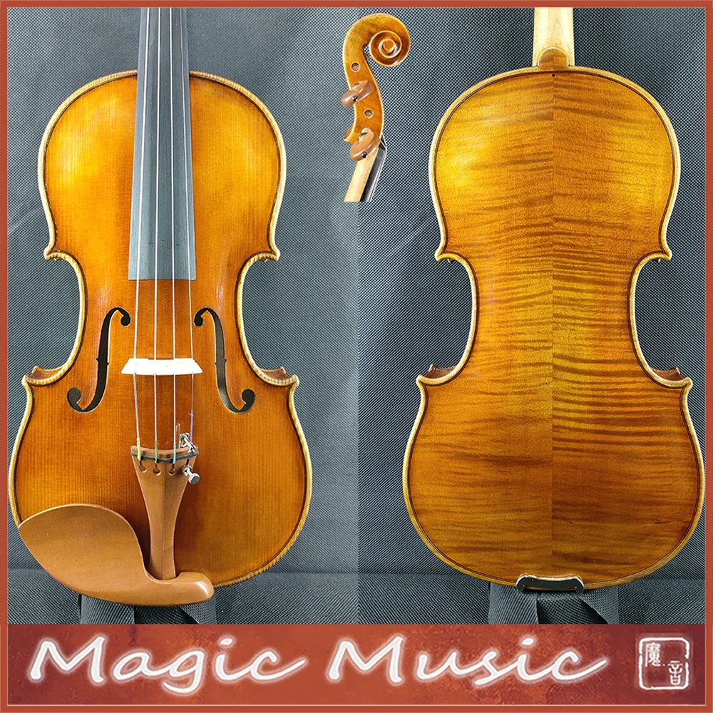 Acoustic Violin 4/4 Size Amati Model Handmade Oil Varnish Spruce Copy 19th Century French 50 Years Old