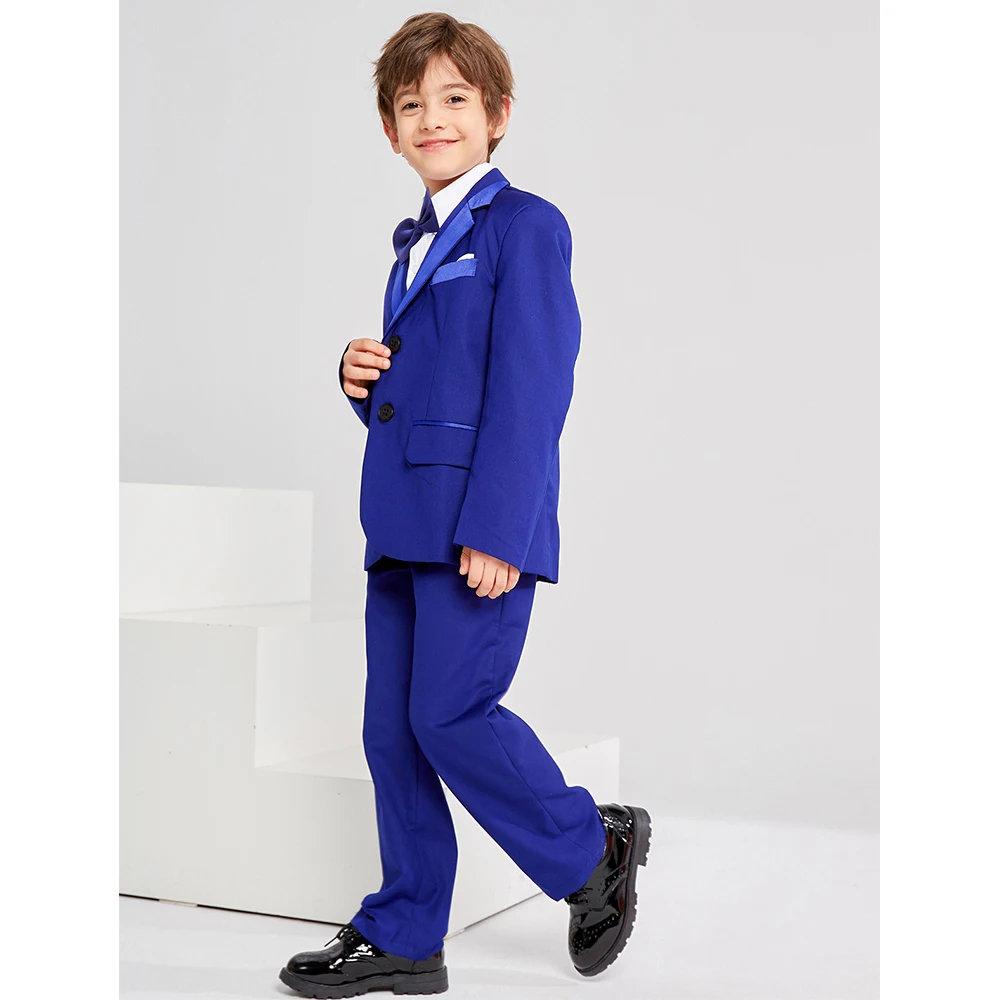 LOlanta 5Pcs Black Toddler Boys Suits Wedding Formal Children