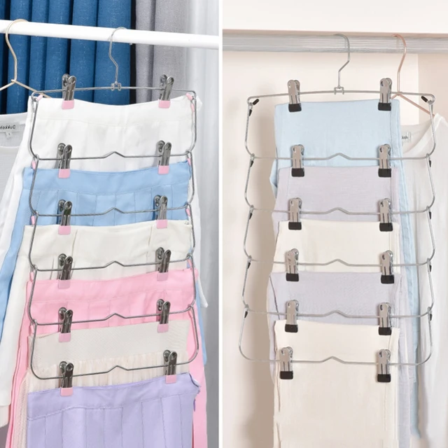 5PCS Skirt Peg Hanger Adjustable Trouser Clips Save Space Hangers Non-Slip  Fix Clip Hanger Skirt Peg Hangers Wardrobe Organizer - AliExpress