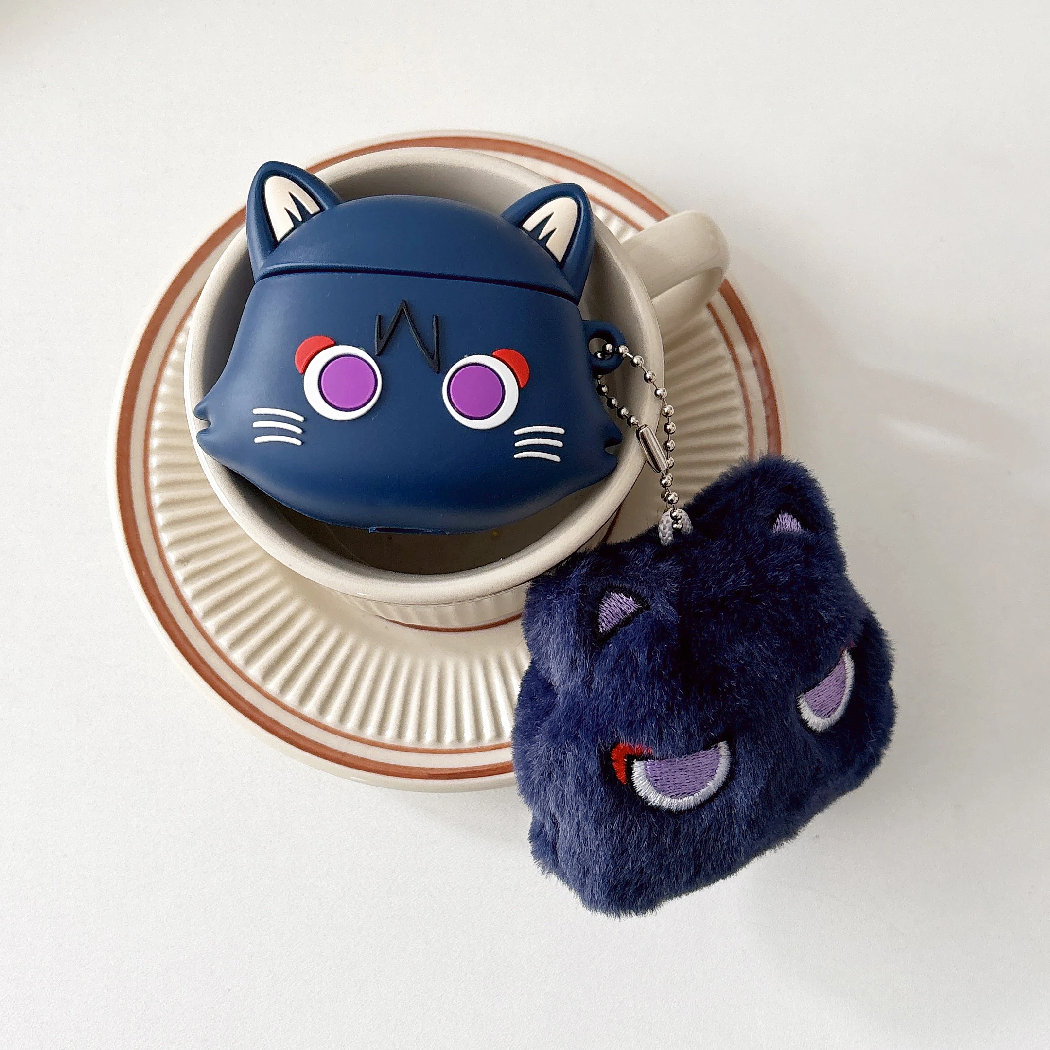 ل AirPods 1 2 3 4 Pro Pro2 Wanderer Cat Genshin Im...