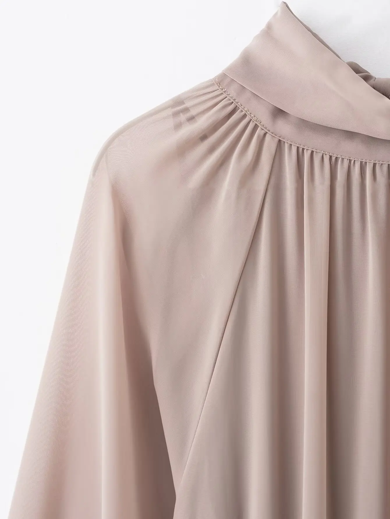 Women Spring Autumn Elegant Pink Dress Female Bow Collar Long Sleeves Pleated Design Mini Dress Lady High Street Party Dress