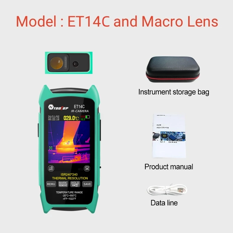 TOOLTOP ET14C thermal camera usage example
