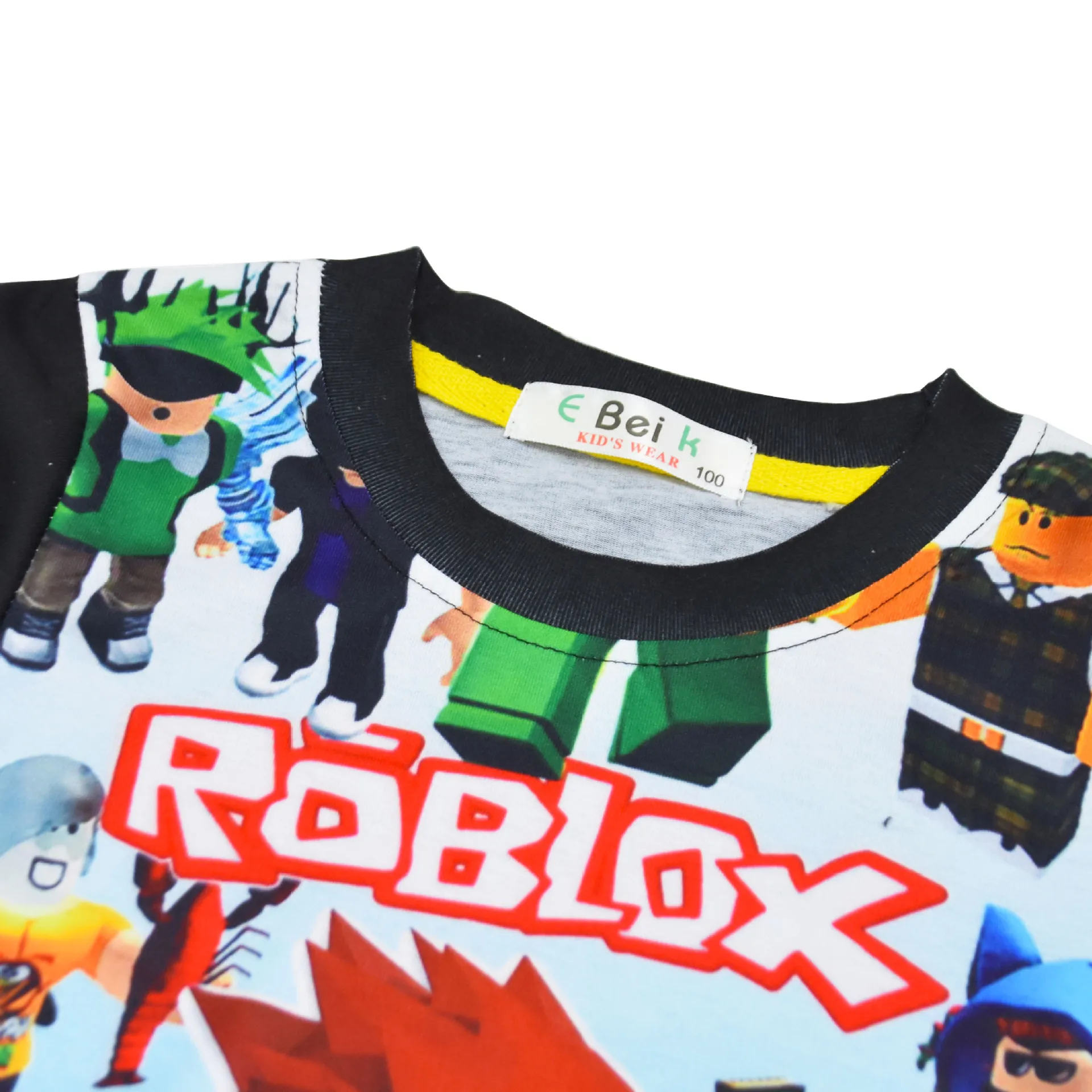 Roblox-camiseta e chapéu de duas peças de manga curta, terno de duas peças,  periférico de jogo, algodão fino, meninos e meninas, melhor presente, novo  - AliExpress