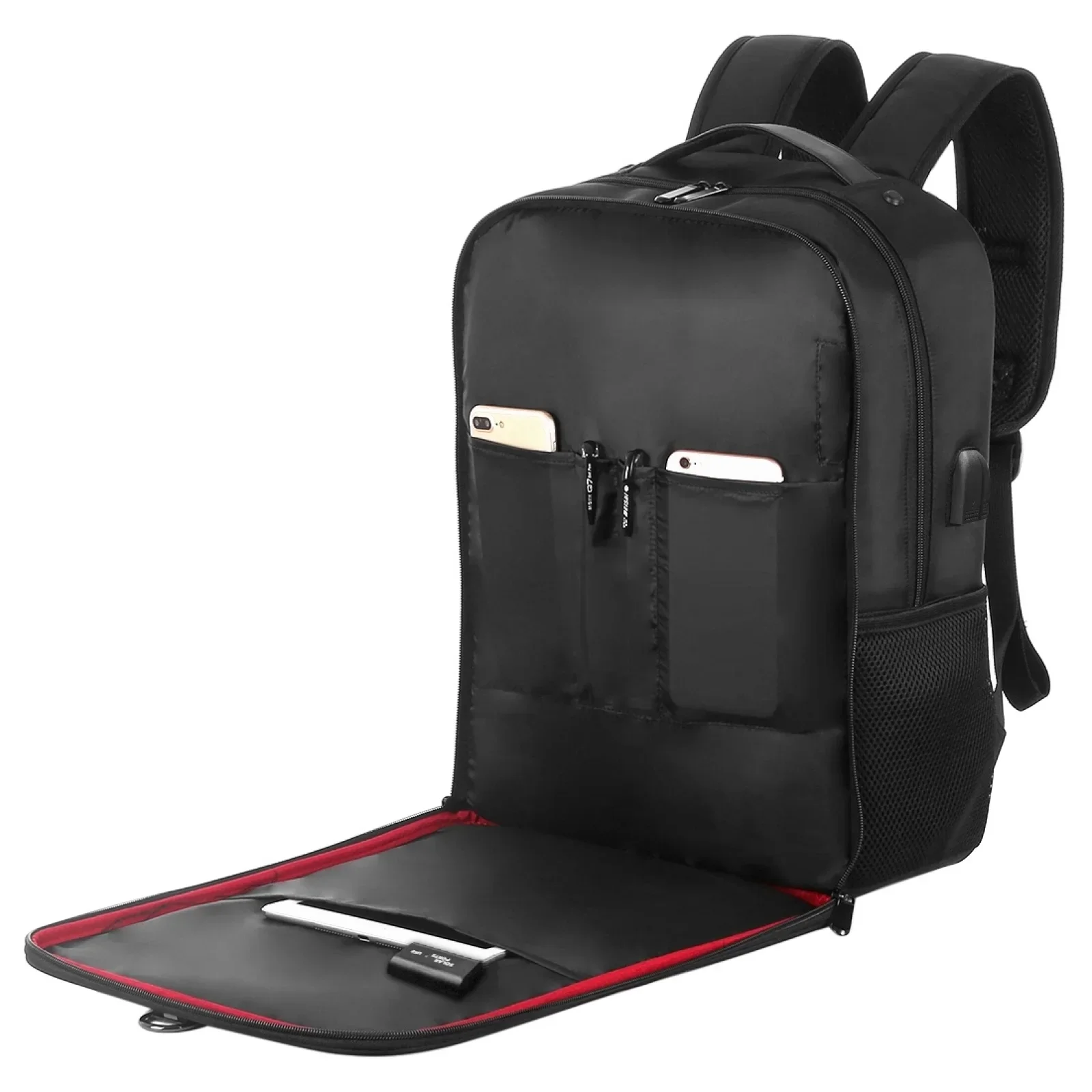 Solar Backpack 12/20W Panel Powered Laptop Bag Water-resistant Large Capacity with External USB Charging Port New men's bag 3