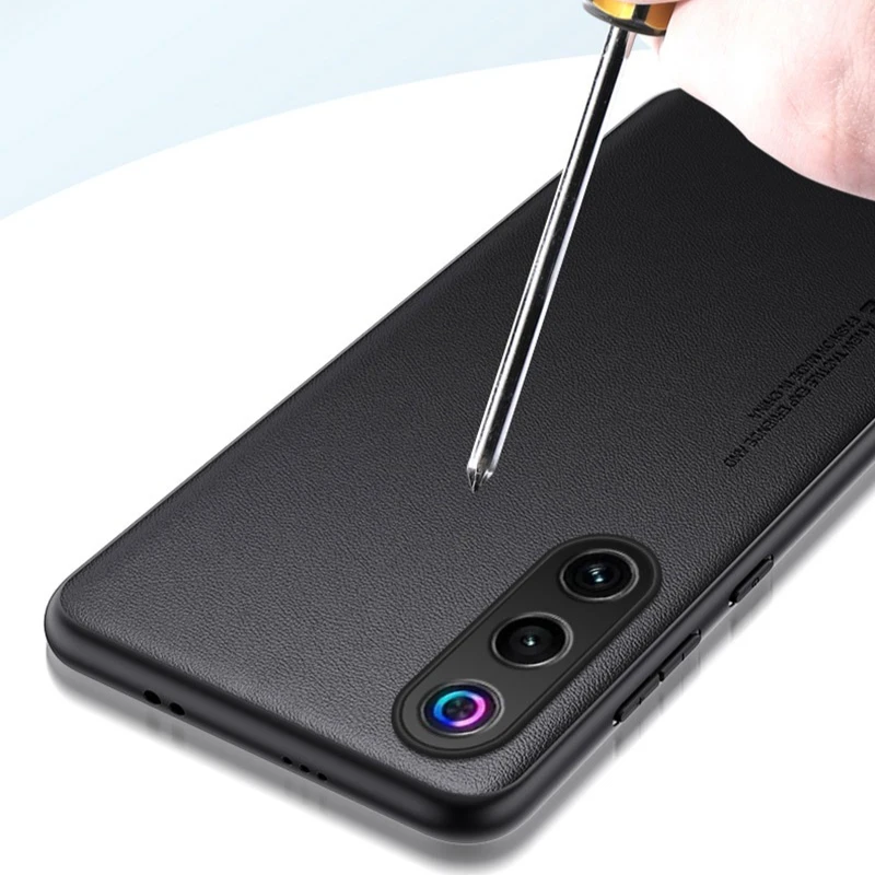 Luxury Silicone Leather Cover with Camera Protection & Shockproof Bumper