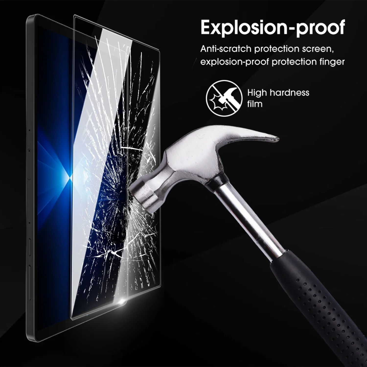 Premium Tempered Glass Screen Protector for 8.8 Inch Tablets - Anti-Scratch Cover Film