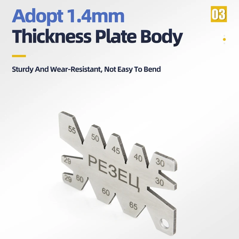 Thread Plug Gauge Machining Threads Screw Cutting Gauge Angle Arc Model Angles Measure Tool Stainless Steel Angle Measuring Gauging Tools Gauges