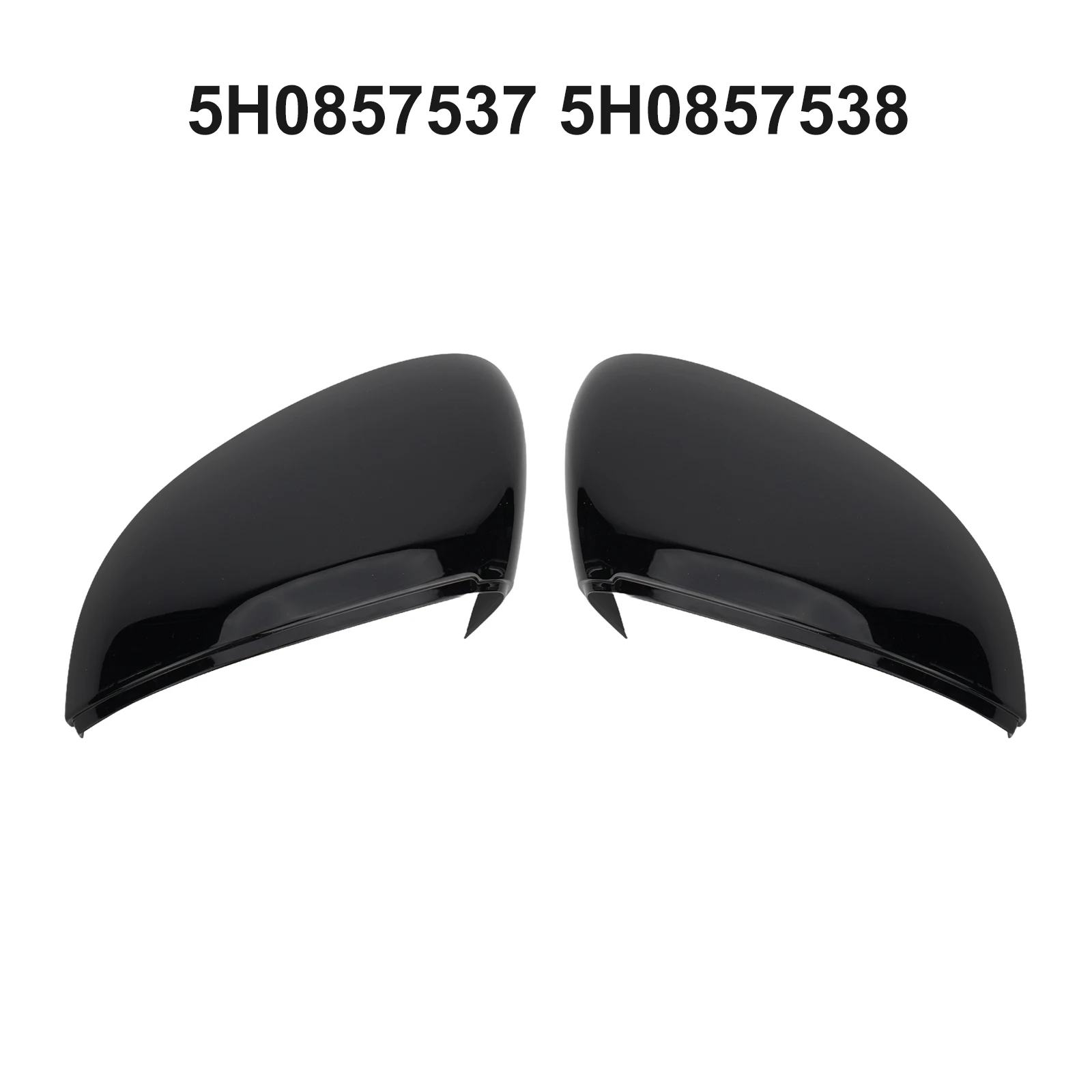 

1Pair Car Side Rearview Mirror Cap Wing Mirror Cover For Golf 8 2020-2022 Modified Car Styling Bright Black ABS Mirror Cover Cap