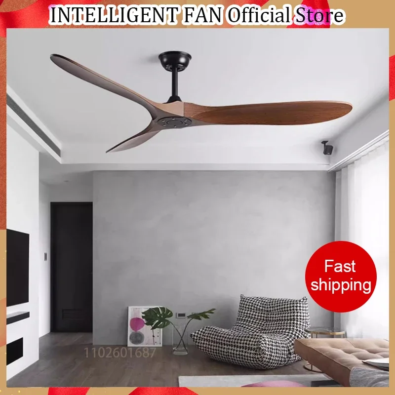 42 52 60 Inch Ceiling Fan Industrial Vintage ABS Ventilator No Light Remote Control Decorative Blower Retro Large Fans Ceiling Fan Electric Fan