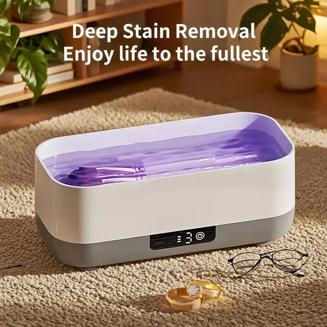 1pc Portable Ultrasonic Glasses Cleaner Machine for Eyeglasses Jewelry Capacity with Fast Cleaning Function 3