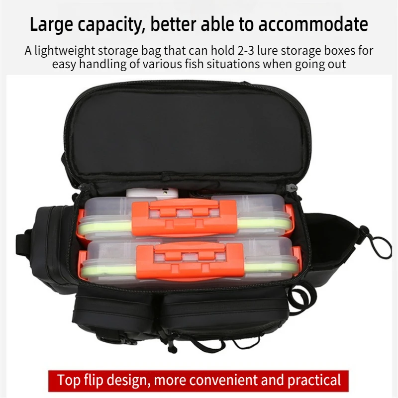 High End Waterproof Luya Waist Bag Multifunctional Outdoor Single Shoulder Crossbody Bag, Suitable for Sports Travel and Fishing