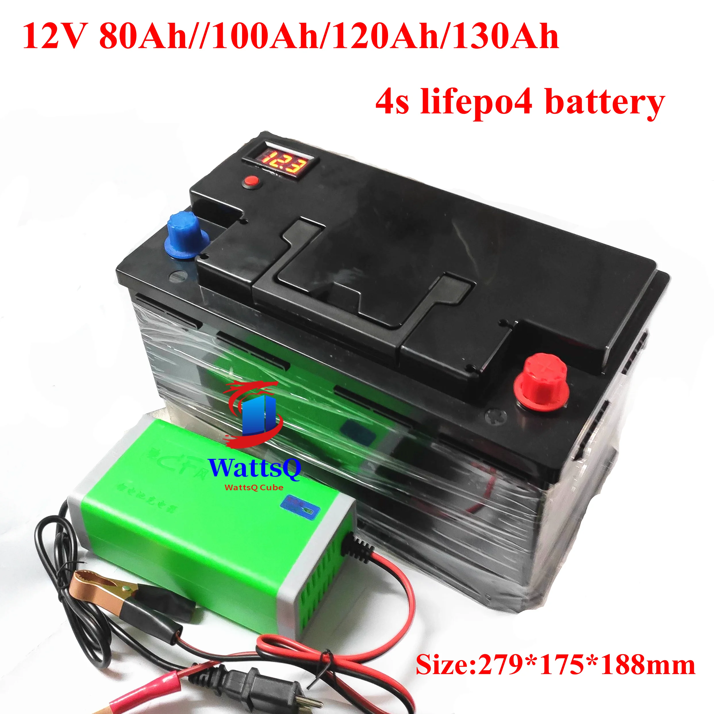 Batterie Al Litio, Lifepo4, 12 V, 12,8 V, 80/100/120/130 Ah, Décharge Profonde, Pour Moteur Nautique 1200 W, Onduleur, Voiturette