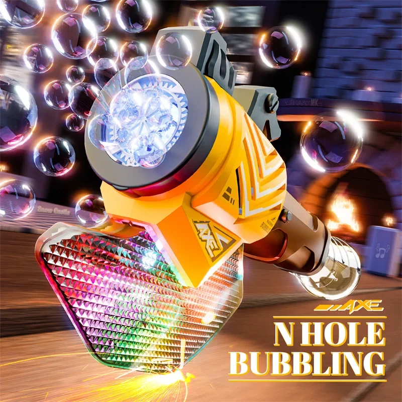 Automatic Soap Bubbles Toy with Lights for Kids Outdoor Party