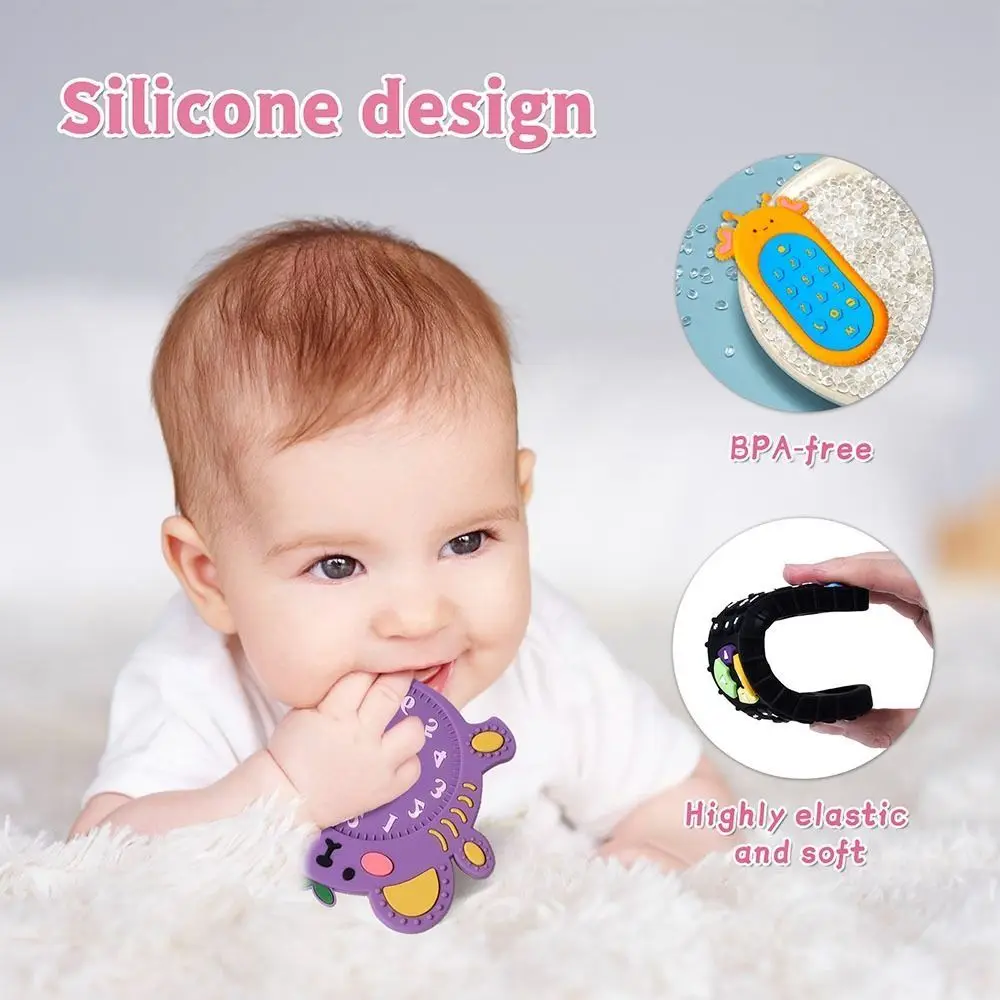 Silicone Baby Teether Toys Remote Control Shape Teether Rodent Gum Pain Relief Teething Toy Kids Sensory Educational Teether Toy