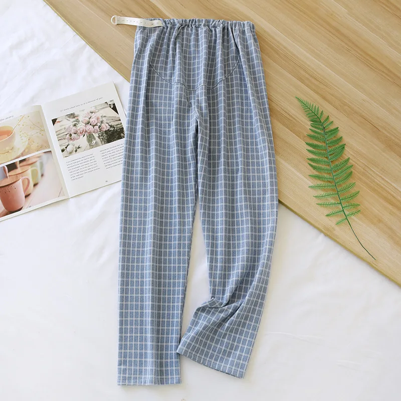 Maternity Sleep Pants Pregnancy Clothing Pregnant Pants New Adjustable Loose Straight Sleep Wear Pregnancy Home Lounge 5