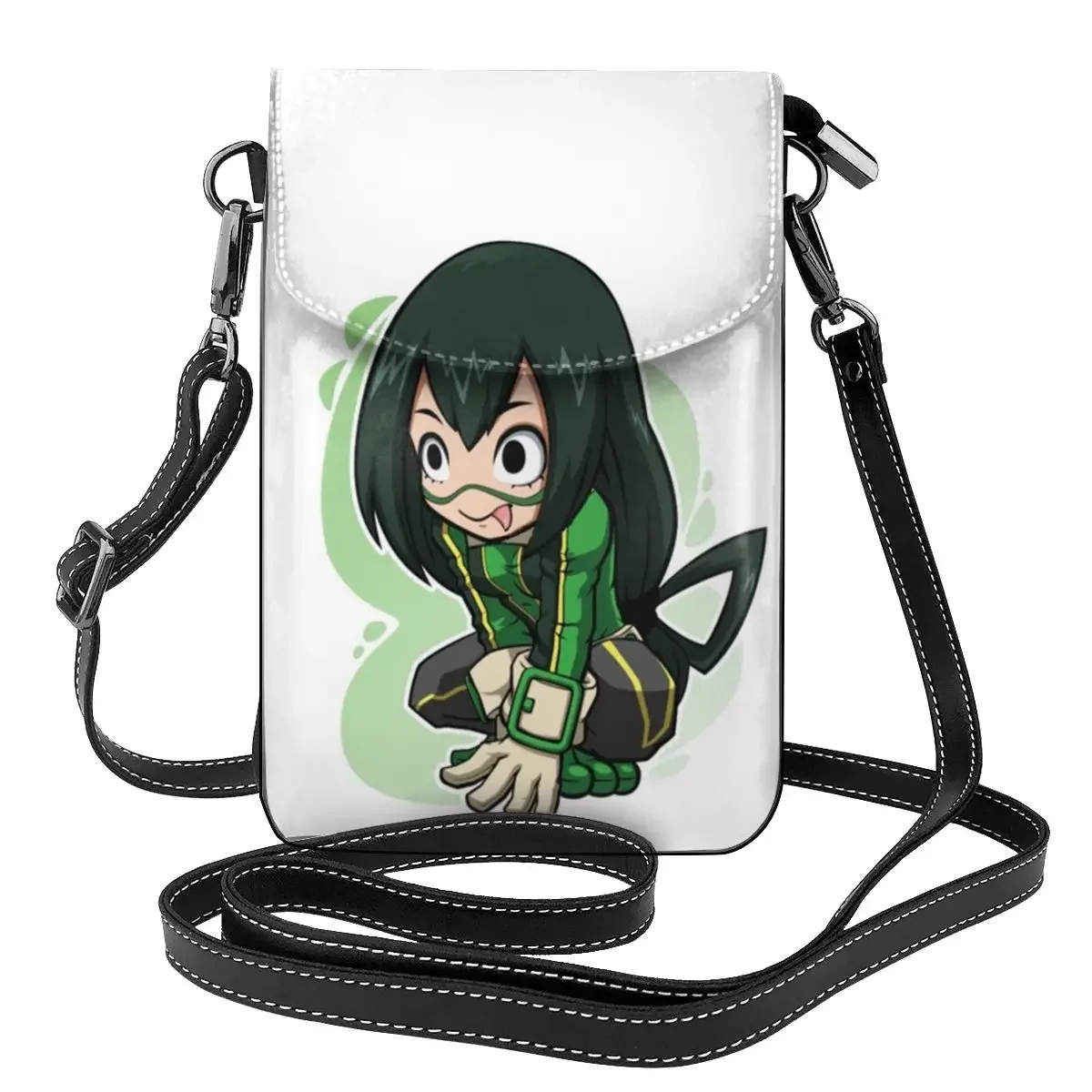 

Сумка на плечо Tsuyu Asui женская кожаная, деловая модная сумочка в эстетике моя геройская академия