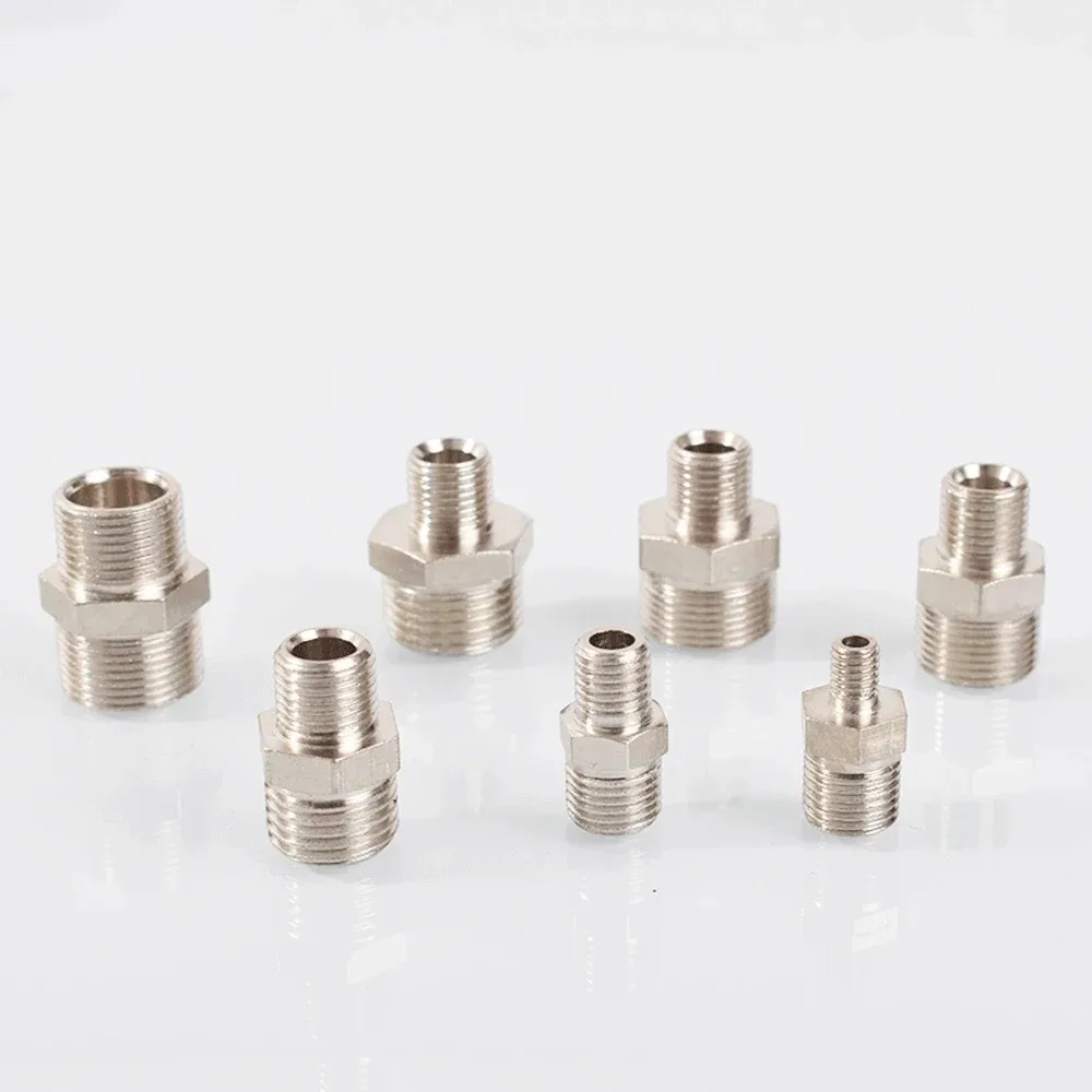 Brass Pipe Fitting M8 M10 M12 M14 M16 M18 M20 Metric x 1/8" 1/4" 3/8" 1/2" BSP Male Nickel Plated