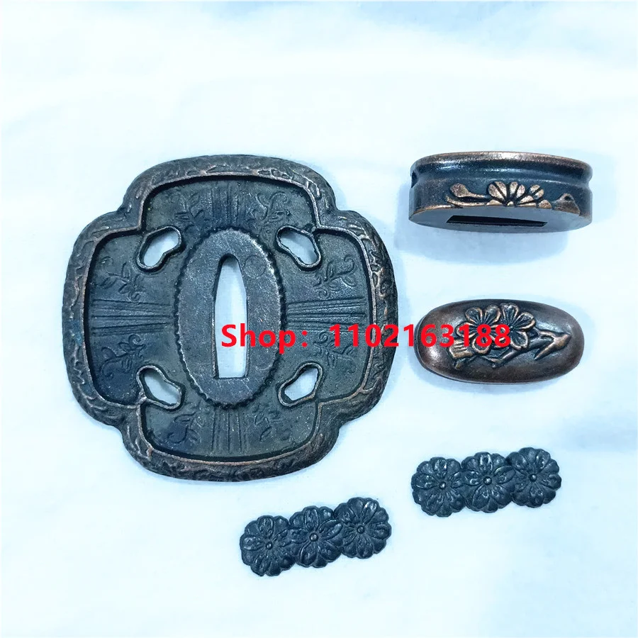 Очень хорошая защитная накладка из сплава, защитная накладка Tsuba, фучи Кашира менюки для японского настоящего японского самуари, катана, меч, фитинги, Новинка