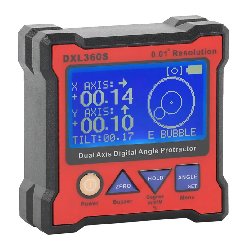 

High-precision Measure Box PortableDXL 360S Dual Axis Digital USB Angle Protractor 0.01 Resolution
