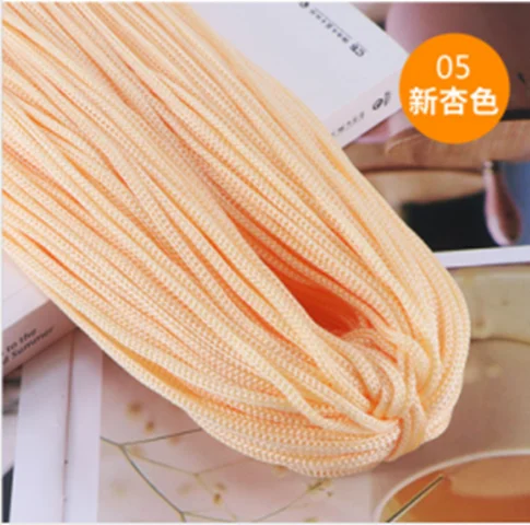 200M 3mm Color Nylon Cord Thread Crochet Hollow Line Macrame DIY Hand-Woven Bracelet Braided Handicrafts/Shoes 