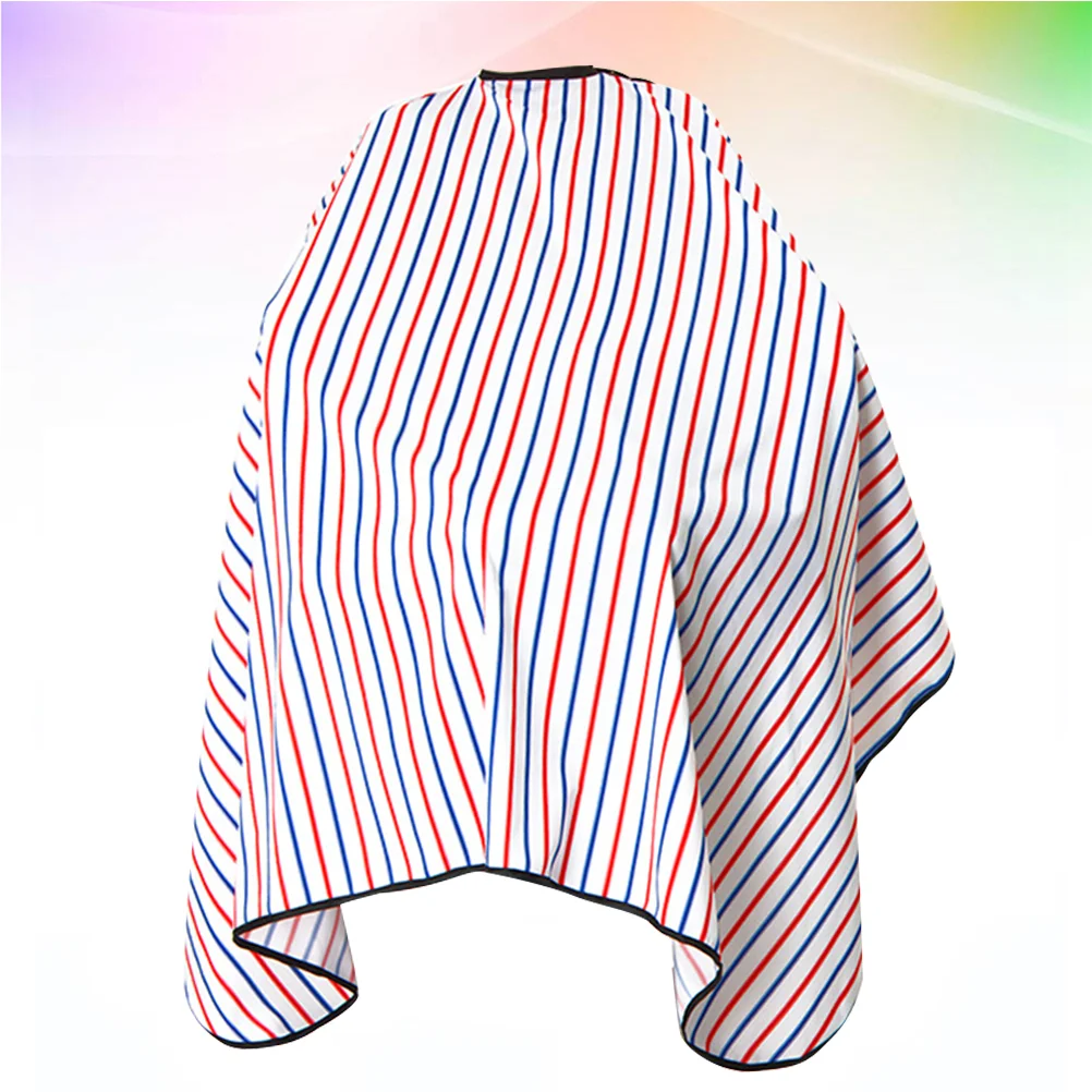 Hair Dressing Tools Durable Striped Haircutting Gown Hair Dyeing Cloth Barber Cape for Home Barber