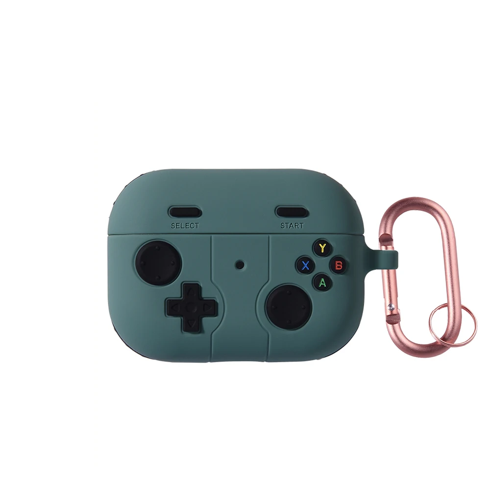 Cartoon Gamepad 3D Shockproof Silicone Earphone Case with Hook
