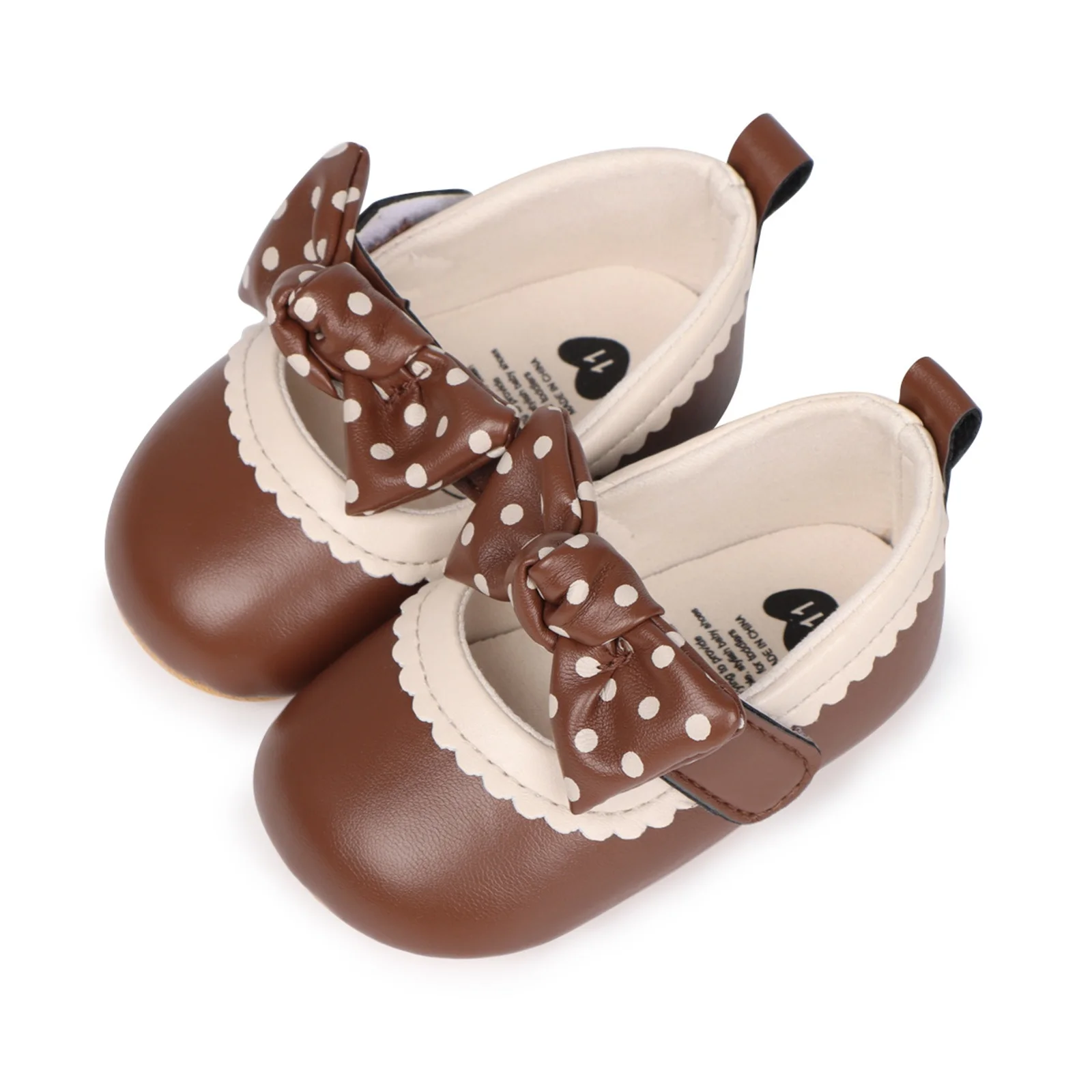 MISOWMNJOY Bowknot Girl Baby Shoes Princess Mary Jane Flats Non-slip Soft Sole Walking Shoes Casual Spring Newborn Crib Shoes 4