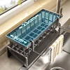 Kitchen Sink Drain Rack Organizer ABS Plastic Self-draining Sink Shelf Soap Sponge Holder Dishcloth Towel Rack filter basket 4