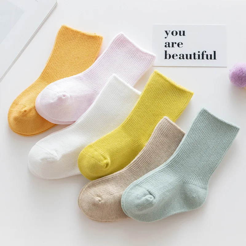 Baby Socks Spring Autumn Winter Baby Girl Socks Candy Soild Colour
