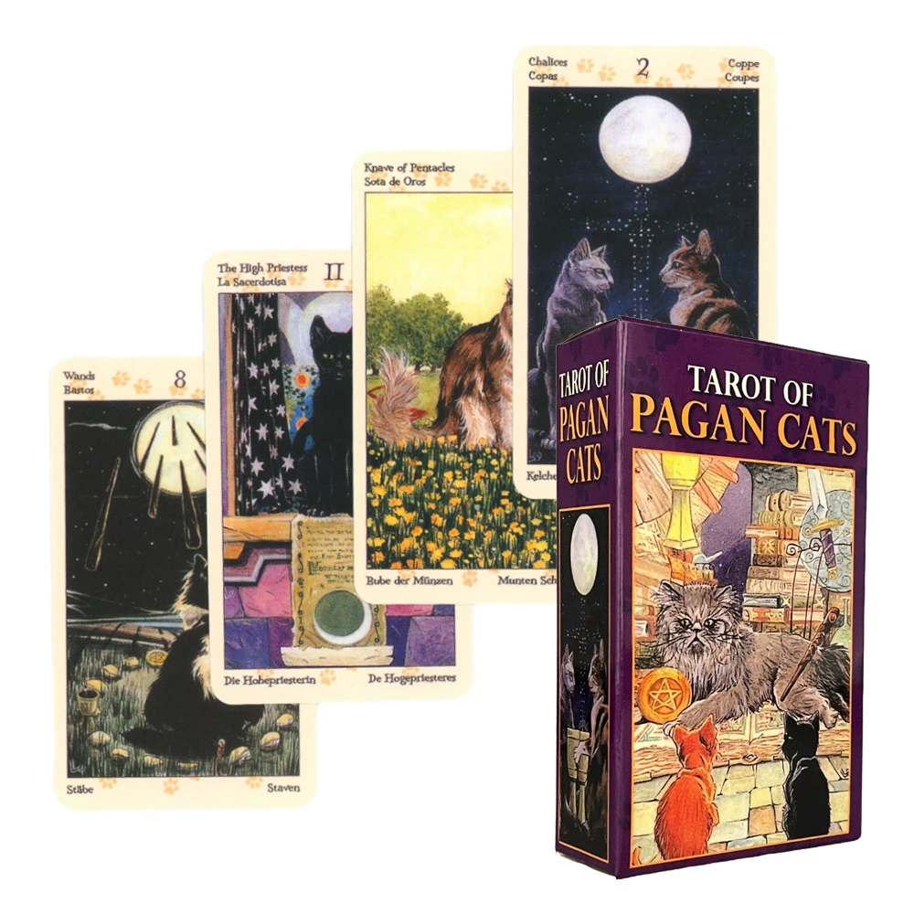 Tarot Cards Witchcraft Tarot Card Divination Cat Black Cat Tarot Cards Black Tarot