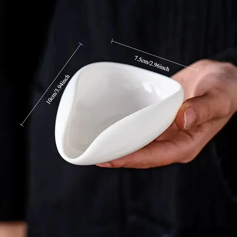 Ceramic Measuring Cup Weighing Easy To Clean Coffee Powder Tray Scale Bean Tray Coffee Powder Bean Measuring Tray coffee accessories coffee powder dish
