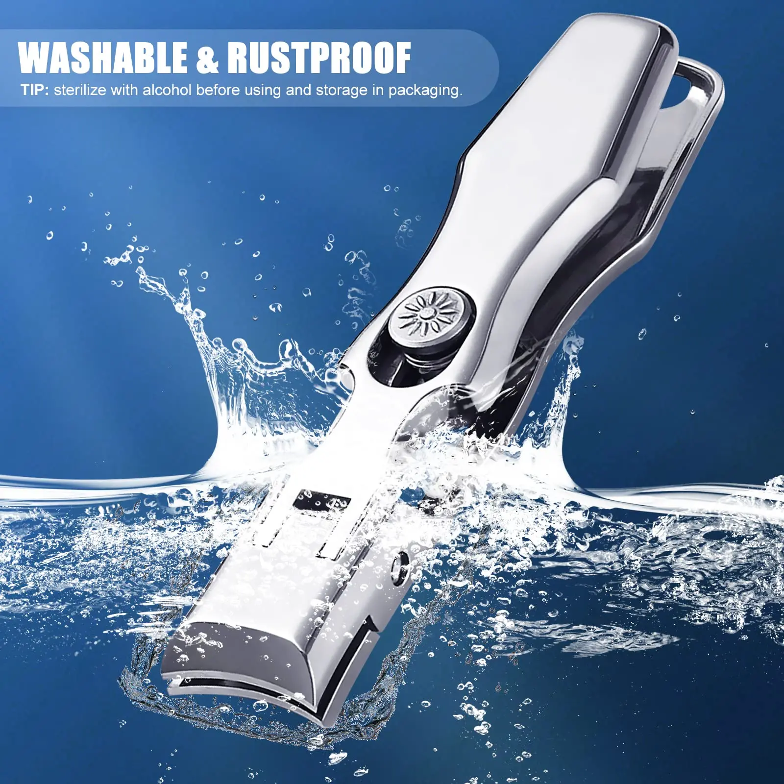 Gloniawor Nail Clippers, Splash Proof Nail Clippers for Thick Nails for  Seniors