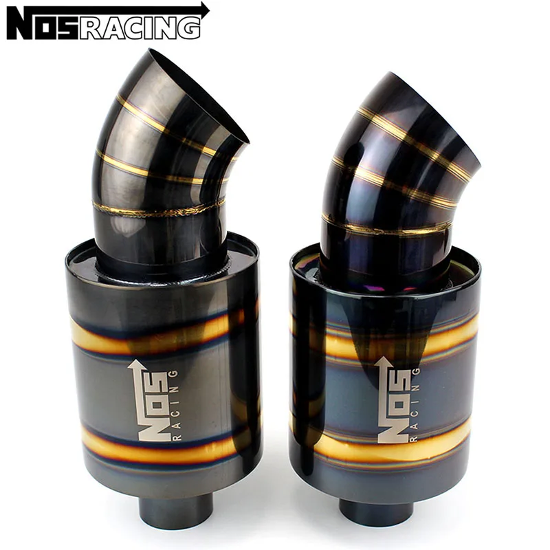 Car Exhaust Tip Muffler Tail Pipe Universal Stainless Steel Exhaust Outlet Modified Tail Throat Silencer exhaust pipe tip tail pipe muffler