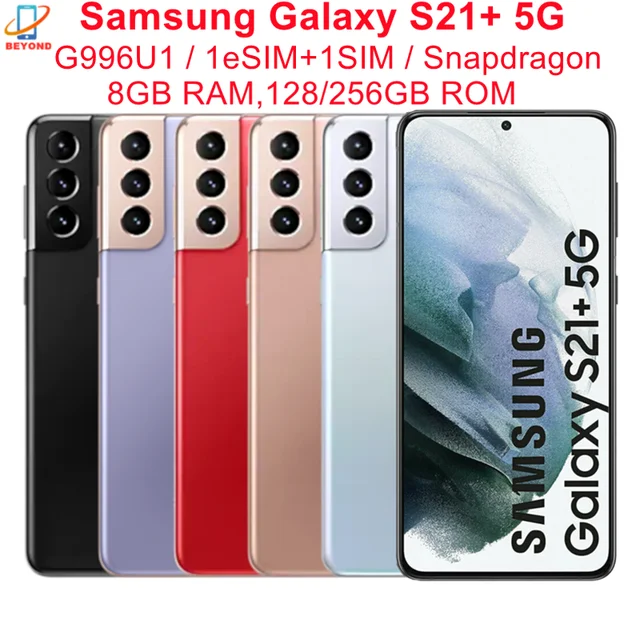Samsung Galaxy S21 Plus S21+ 5G G996U1 6.7" ROM 128/256GB RAM 8GB Snapdragon 888 NFC Octa Core Original 5G Android Cell Phone 1