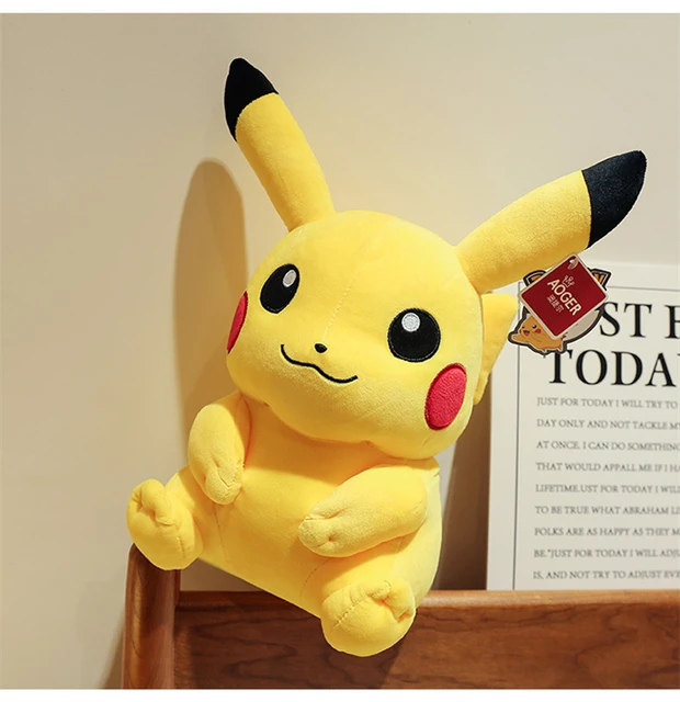 Anime 25cm Smiling Pikachu with Apple Plush Toys Fashion Cartoon Plush -  Supply Epic