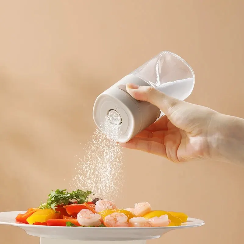 Glass Quantitative Seasoning Jar 180ml Press-Type Salt Control Bottle Kitchen Household Seasoning Can Sealed Salt Jar seasoning jar