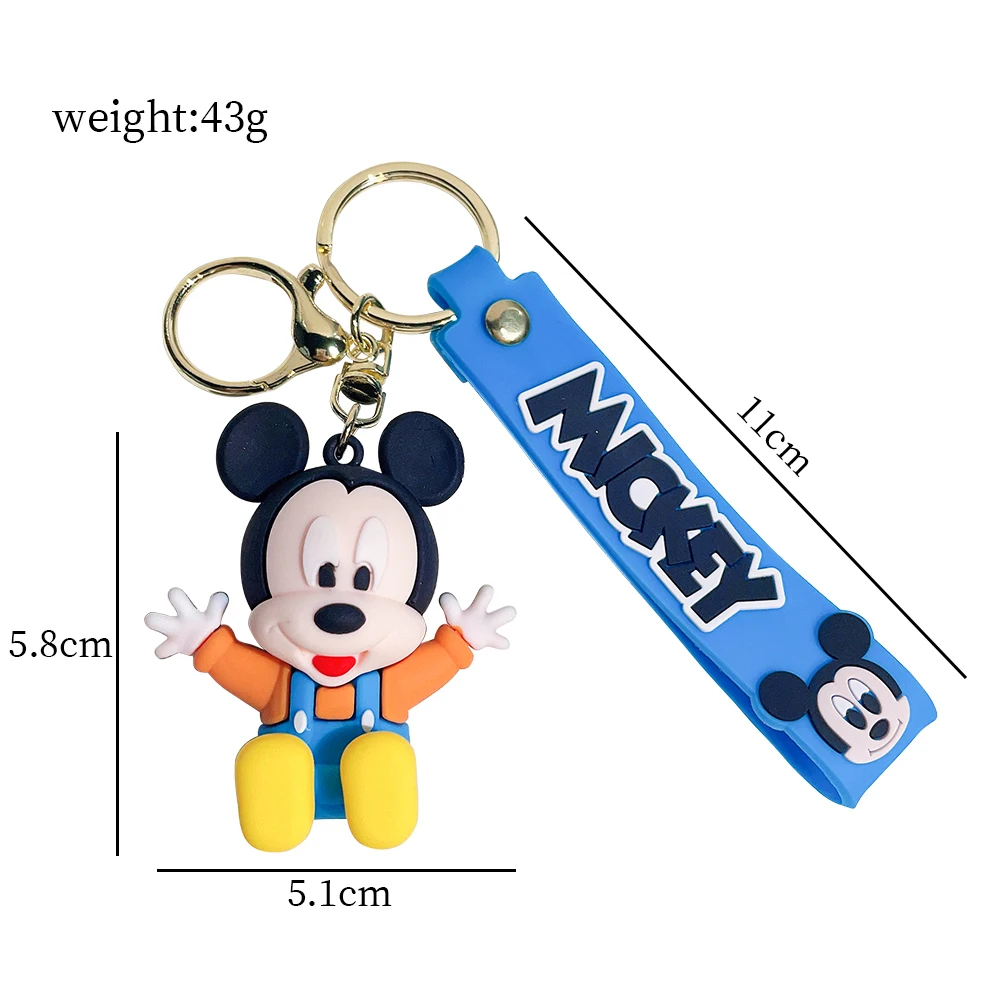 Blue Background Mickey Mouse with Disney Logo Souvenir Keychains, Key Ring  Accessory Gifts for Disney Lovers, 4.75 Inches, 2 Pack at  Men's  Clothing store