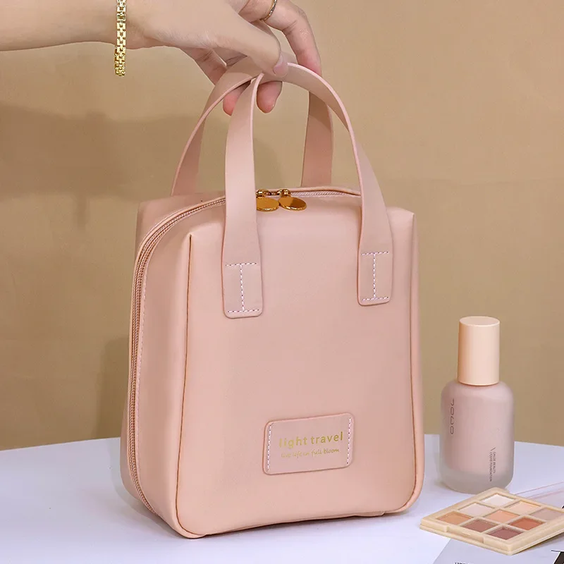 Elegant High-Capacity Travel Makeup & Toiletry Bag with Stylish Design