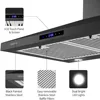Range Hood Black,Wall Mounted Range Hood 30 inches,Black Kitchen Hoods with Touch Controls,Stainless Steel Range Hood 2