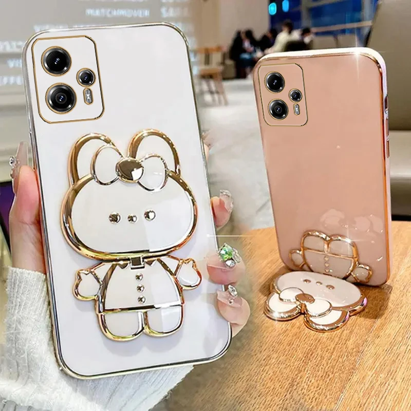 Cute Rabbit Mirror Phone Holder Case - Luxury Design