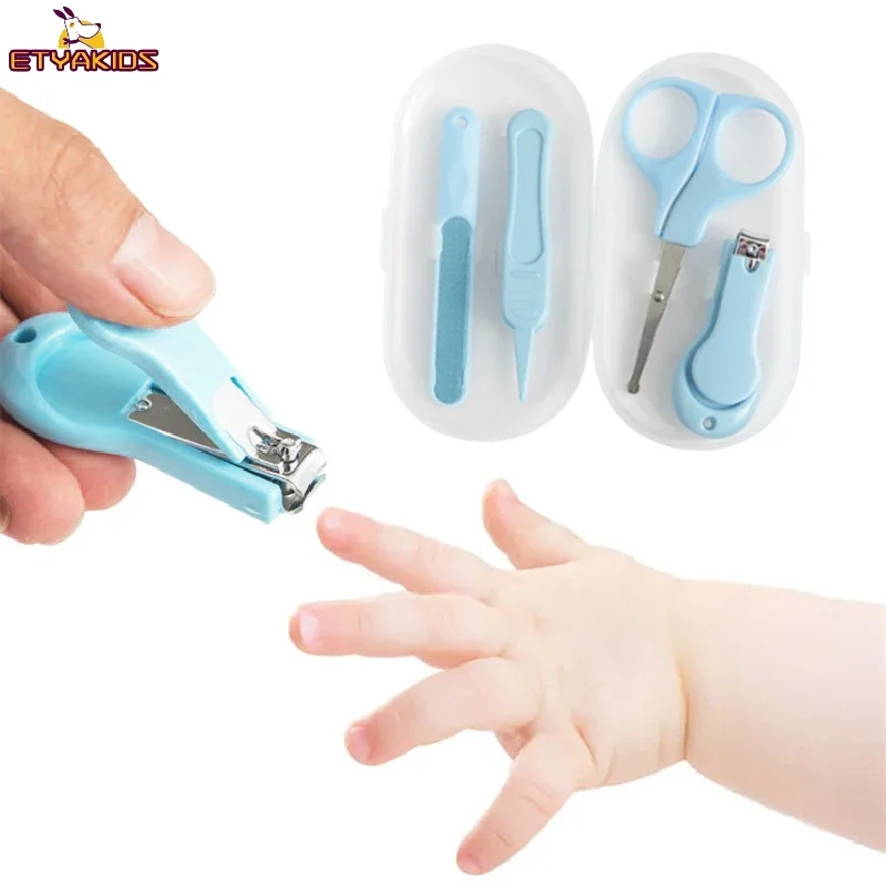 Baby Nail Clipper Set 4pcs set Children Kids Nail Cutter Scissors Files Small Trimmer Baby Nails Care Tools